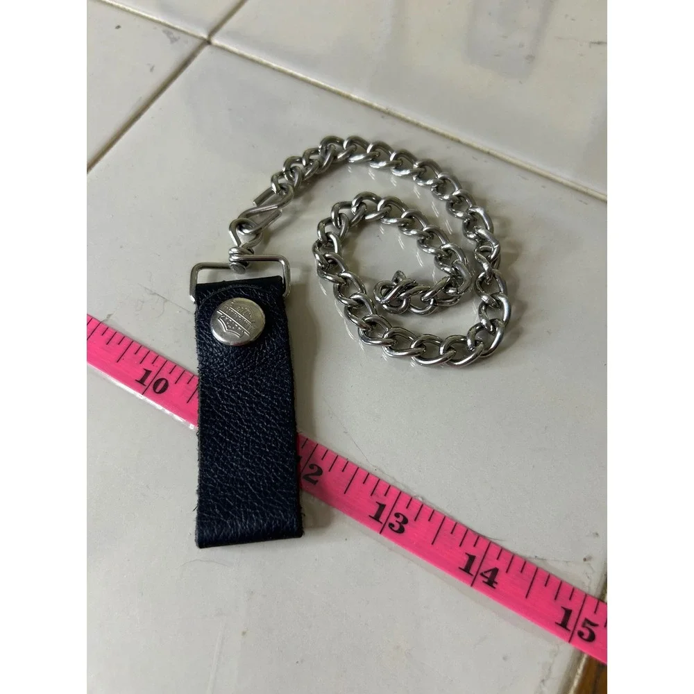 Harley-Davidson Biker Wallet Chain Black Leather Belt Loop Silver Curb Link 15in